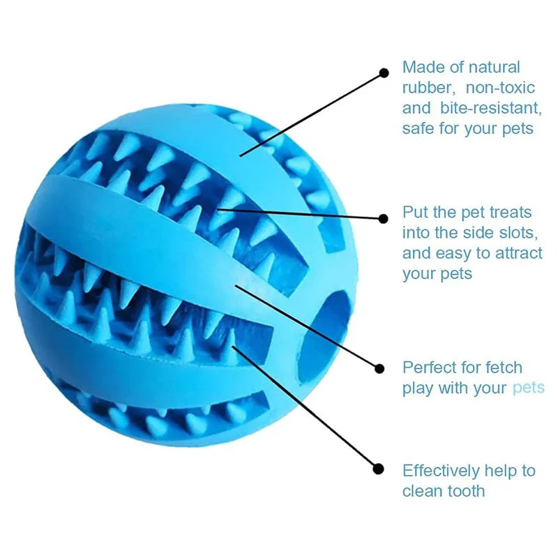 Interactive Treat Dispenser Silicone Toy Ball for Dogs