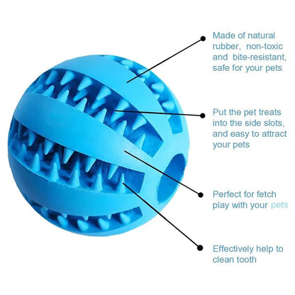 Interactive Treat Dispenser Silicone Toy Ball for Dogs