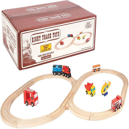 Right Track Toys Wooden Train Track Set