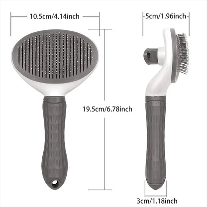 Pet Grooming Brush With Rounded Comb Tip