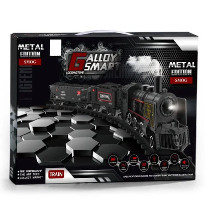 Alloy Smart Vintage Steam Effect Locomotive Freight Train