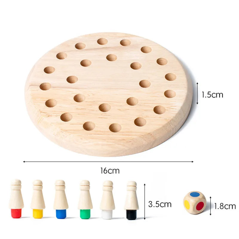 Innoplay Montessori Wooden Memory Match Stich Colour Game