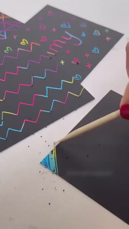 DIY Magic Paper Rainbow Scratch Notes | 100 Sheets