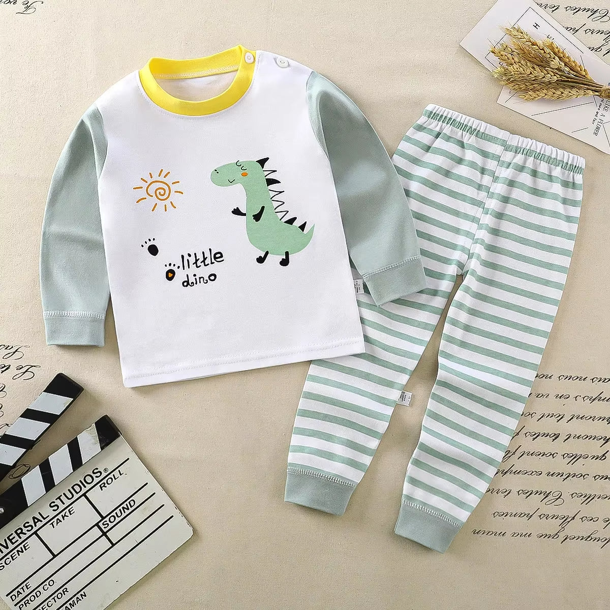 Children's Little Dino Print Outfit Set