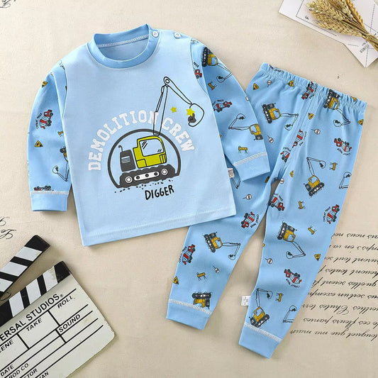 Children's Demolition Crew Digger Print Outfit Set