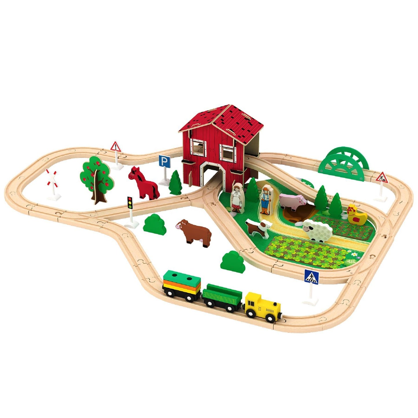 AC7529 | Red Barn Farm Train Set