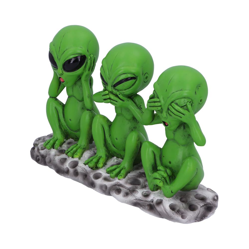 Three Wise Martians See No Hear No Speak No Evil Alien Figurines