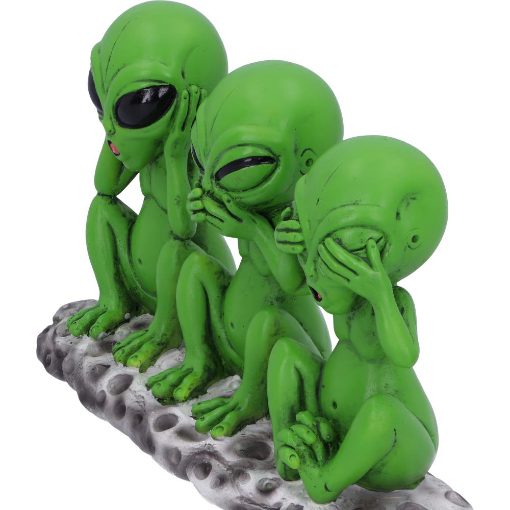 Three Wise Martians See No Hear No Speak No Evil Alien Figurines