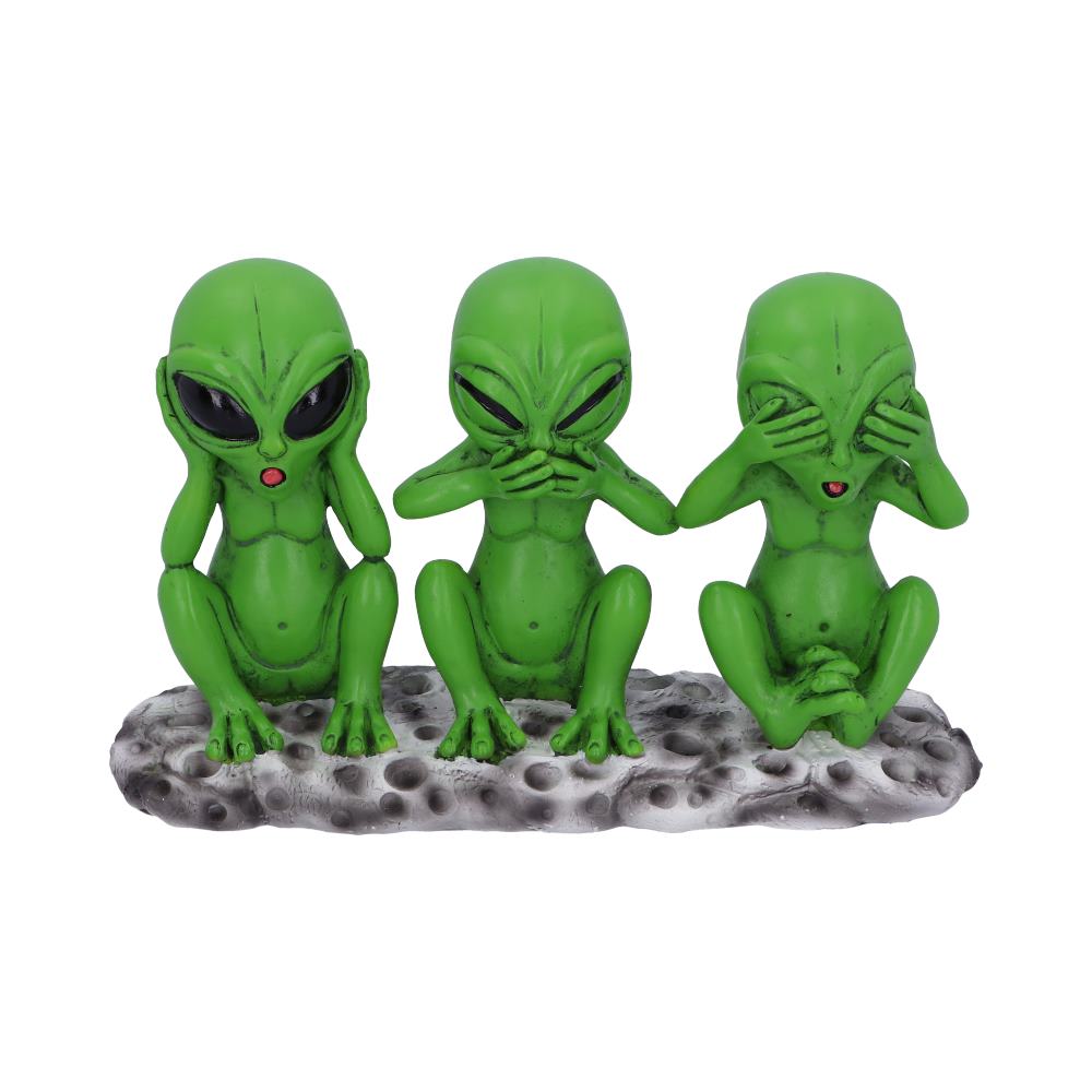 Three Wise Martians See No Hear No Speak No Evil Alien Figurines