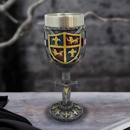 Heraldic Medieval Goblet 20cm