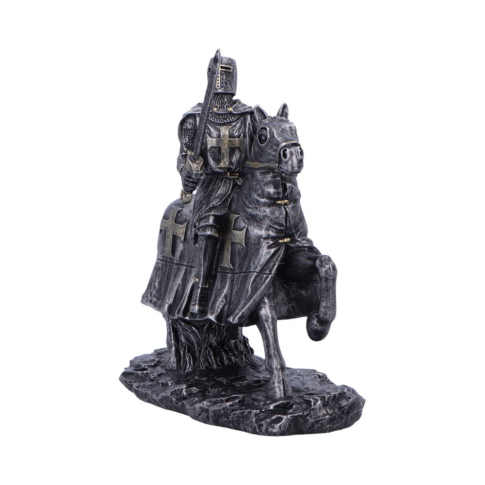 To Serve – Majestic Templar Knight Figurine on Horseback