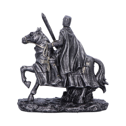 To Serve – Majestic Templar Knight Figurine on Horseback