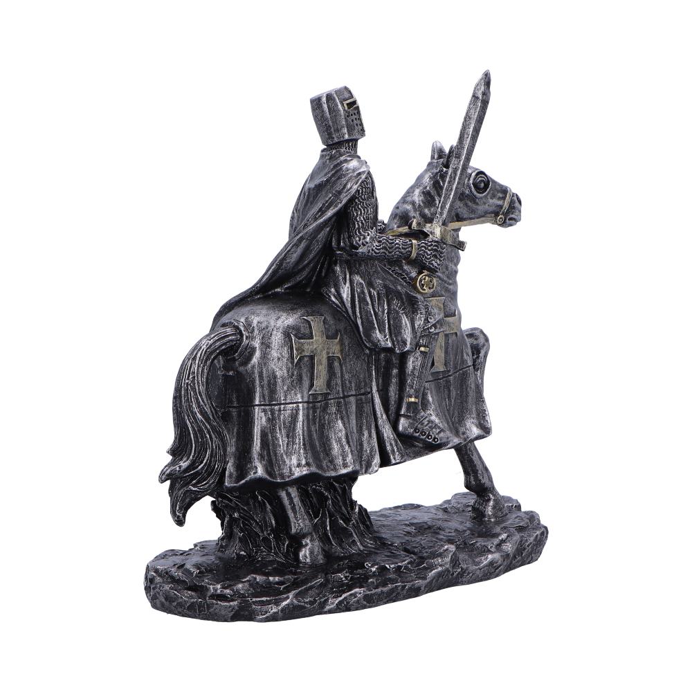 To Serve – Majestic Templar Knight Figurine on Horseback