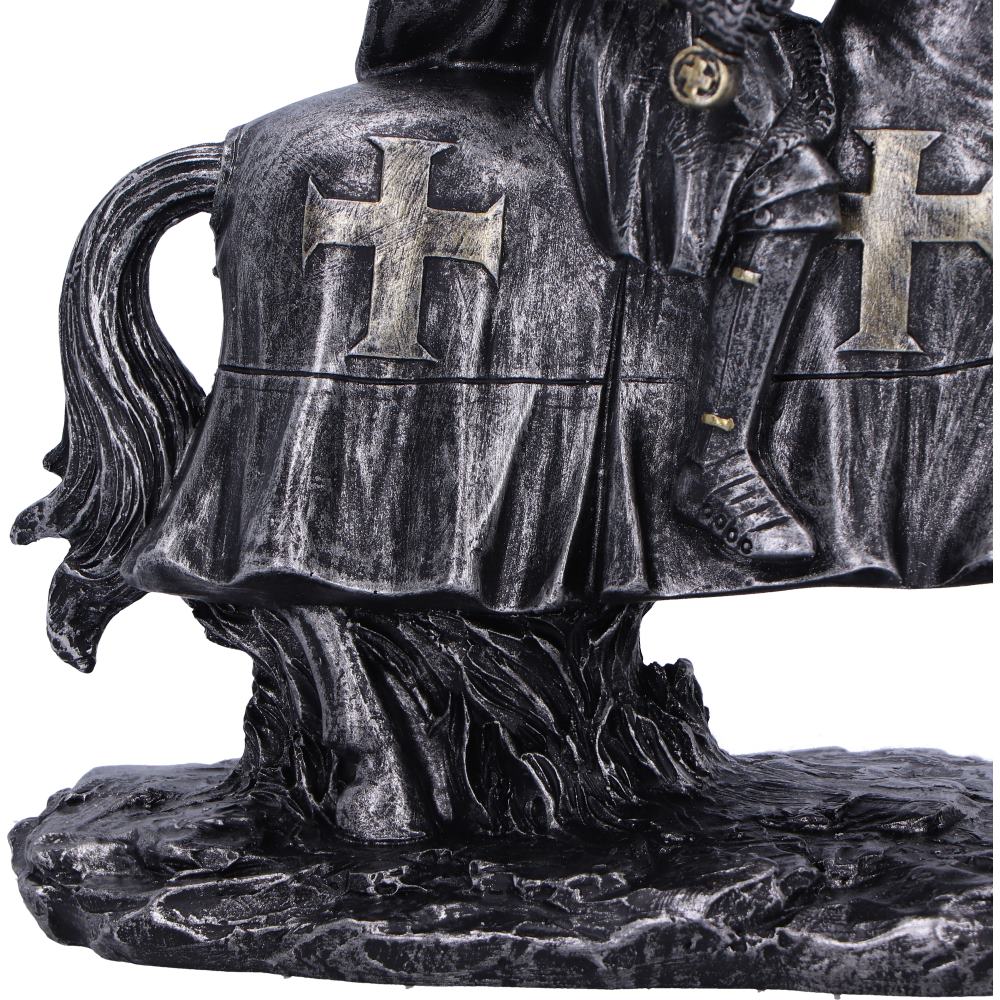 To Serve – Majestic Templar Knight Figurine on Horseback