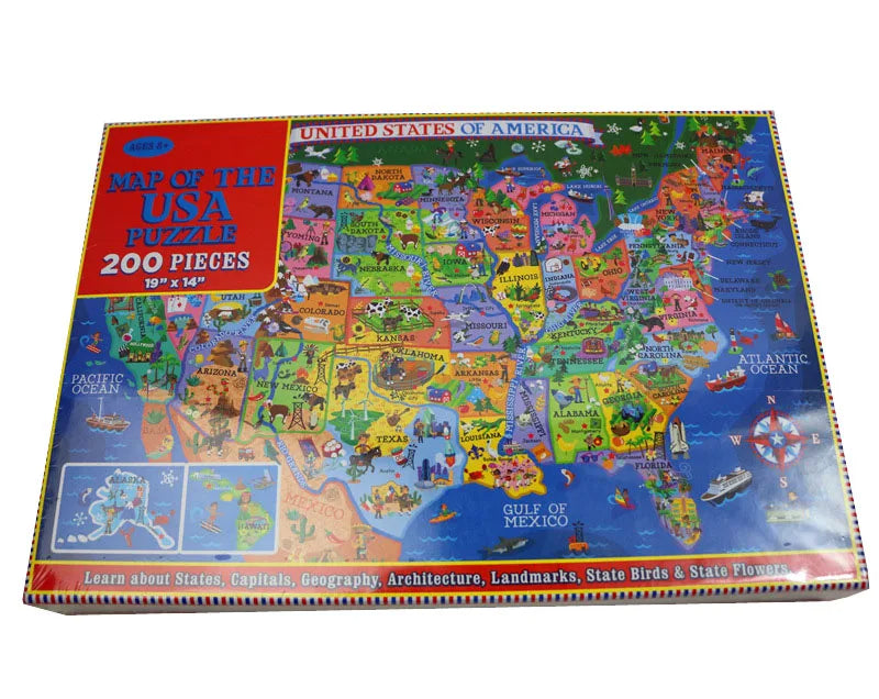 200 Piece Map of the USA Puzzle