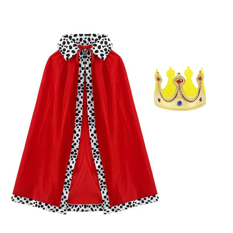 King Costume Cape Crown and Sceptre Stick