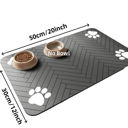 Saugfähige Futtermatte für Haustiere mit wasserdichter Gummirückseite