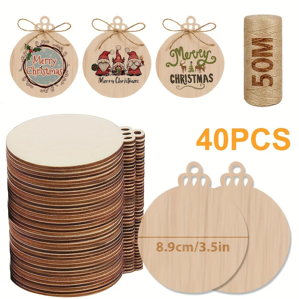 Decorative Paint Your Own Wood Slice Ornaments