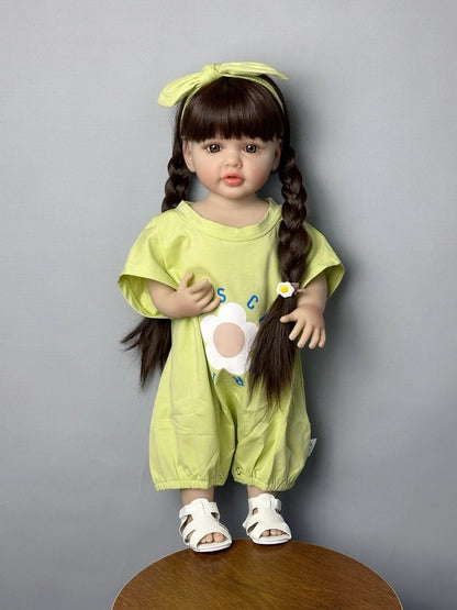 BZDOLL Signature Dress Up Lifelike Fashion Doll with Long Brunette Hair