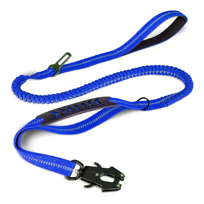 Adjustable Pet Harness Lead Vehicle Seatbelt Shock Absorbing Bungee Cord