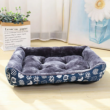 Square Print Design Pet Bed