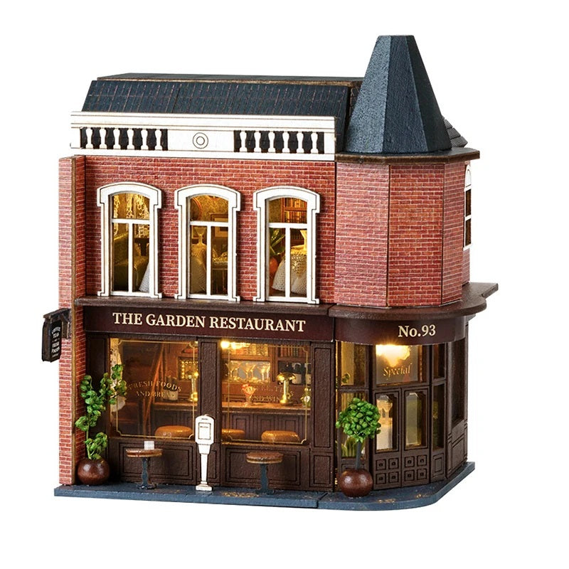 Cosyville The Garden Restaurant Pub DIY Wooden Dollhouse