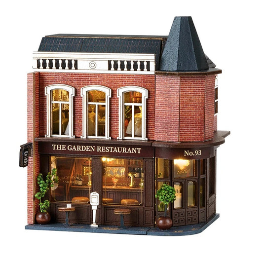 Cosyville The Garden Restaurant Pub DIY Wooden Dollhouse