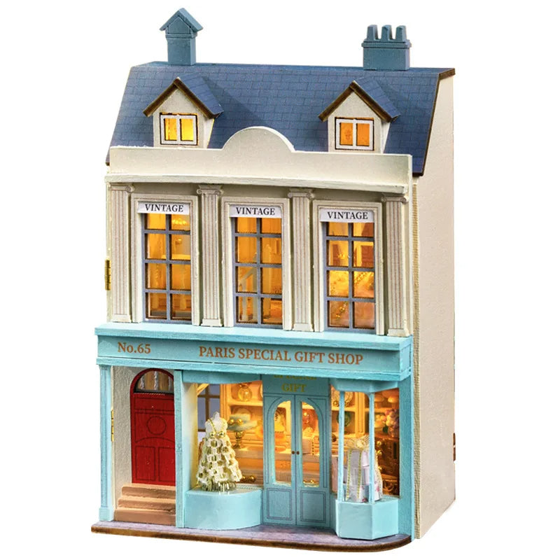 Cosyville Vintage Paris Special Gift Shop DIY Wooden Dollhouse