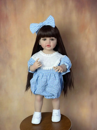 BZDOLL Signature Dress Up Lifelike Fashion Doll with Long Brunette Hair