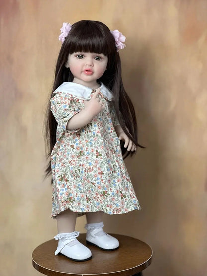 BZDOLL Signature Dress Up Lifelike Fashion Doll with Long Brunette Hair