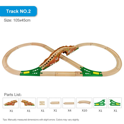 Right Track Toys Wooden Train Track Set