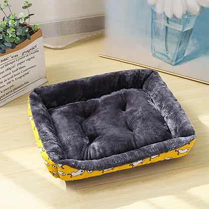 Square Print Design Pet Bed